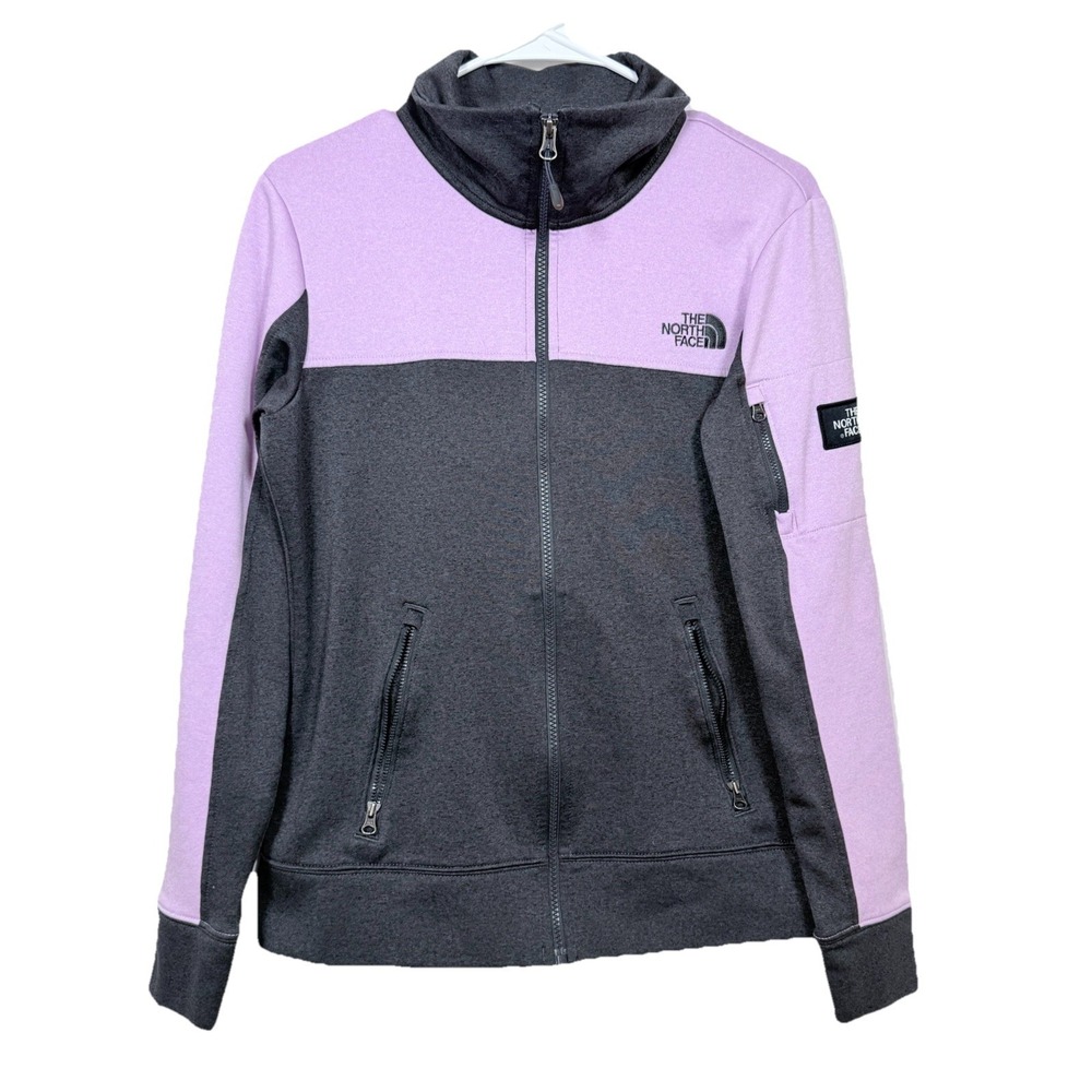 The North Face Mayzie Fleece Jacket Womens M Purple Gray Full Zip Gorpcore